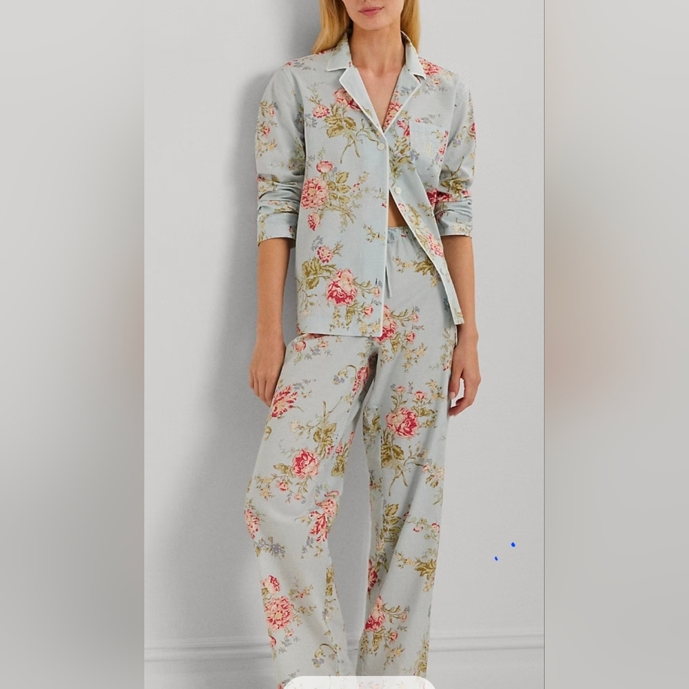 Floral Cotton-Blend Sateen Sleep Shirt